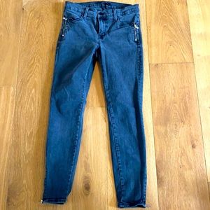 J Brand Gray Skinny Zip Legg and Pocket Jeans